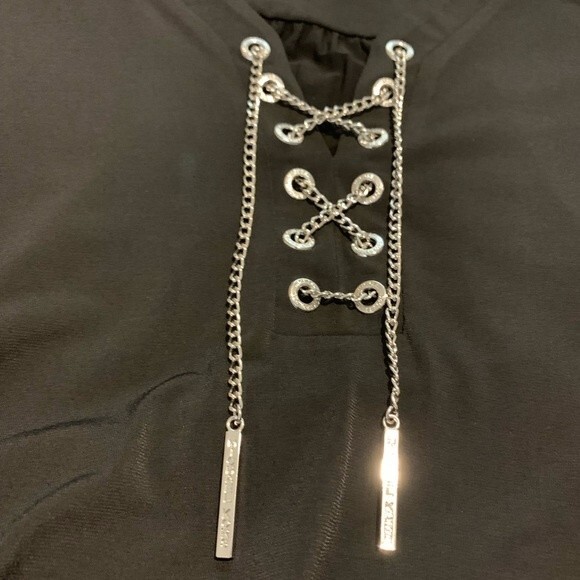 NWT Michael Kors Chain lace up dress. Size Small - Picture 12 of 13